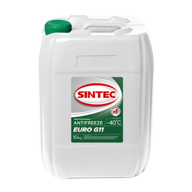 Картинка Sintec Антифриз EURO G11 (-40) 10кг Зеленый от ООО ТФК Комтекс