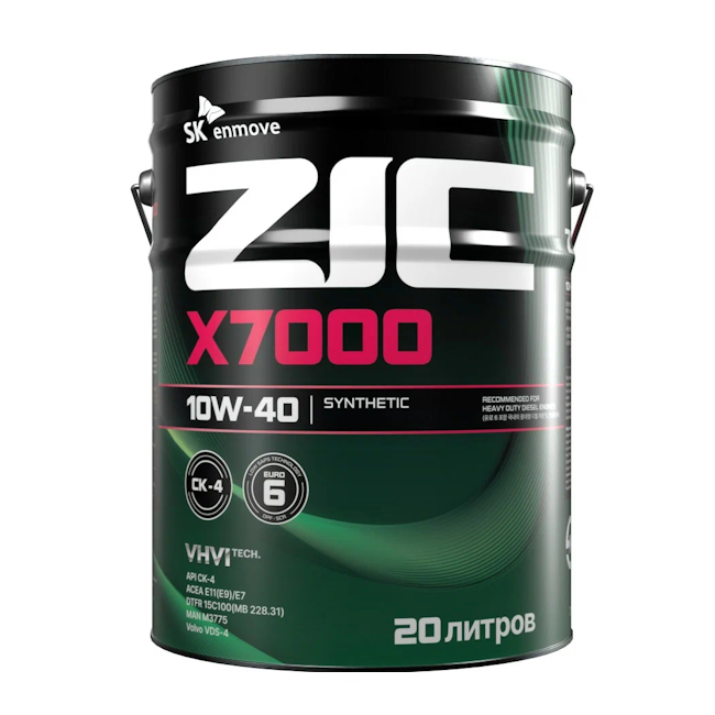 Картинка Моторное масло ZIC X7000 10W-40 20л от ООО ТФК Комтекс