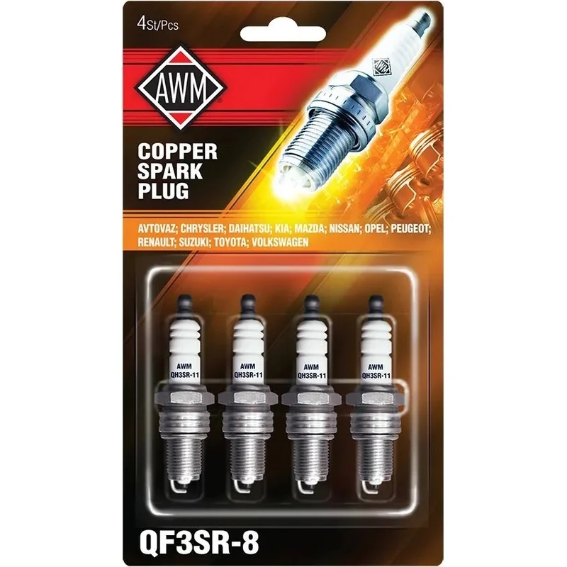 Картинка QF3SR-8 AWM свечи зажигания (медь, 4 шт) блистер.упаковка от ООО ТФК Комтекс
