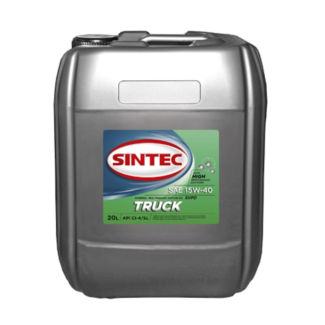 Картинка Моторное масло Sintec TRUCK SAE 15W-40 API CI-4/SL 20л от ООО ТФК Комтекс