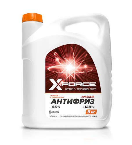 Картинка Антифриз "X-FORCE" RED 5кг от ООО ТФК Комтекс