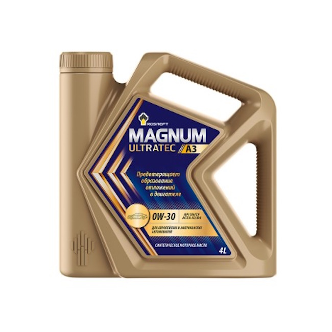 Картинка Масло моторное Rosneft Magnum Ultratec A3 0W–30 канистра 4 л от ООО ТФК Комтекс