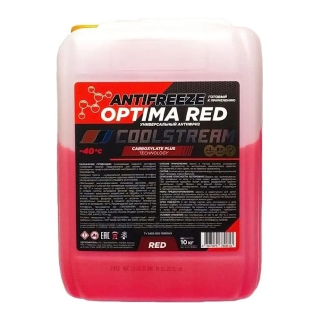 Картинка Антифриз CoolStream Optima Red 10кг (красн) от ООО ТФК Комтекс