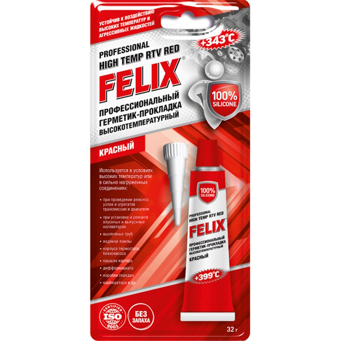 Картинка Герметик-прокладка профессиональный FELIX 32гр (красный) от ООО ТФК Комтекс