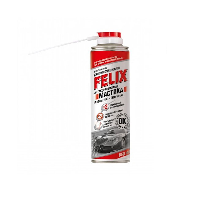 Картинка Мастика полимерно-битумная аэрозоль Felix 650мл от ООО ТФК Комтекс