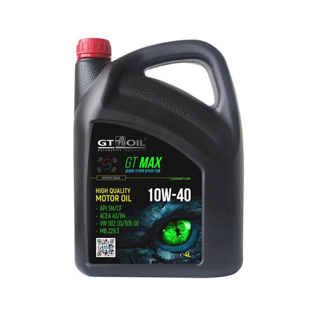 Картинка Моторное масло GT Max SAE 10W-40 API SN/CF, 4 л от ООО ТФК Комтекс