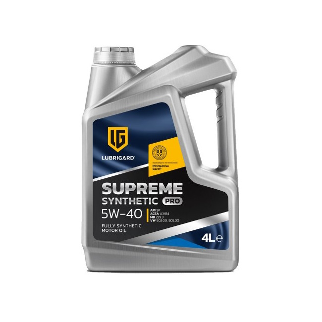 Картинка Моторное масло LUBRIGARD Supreme SYNTHETIC PRO 5W-40 4л от ООО ТФК Комтекс