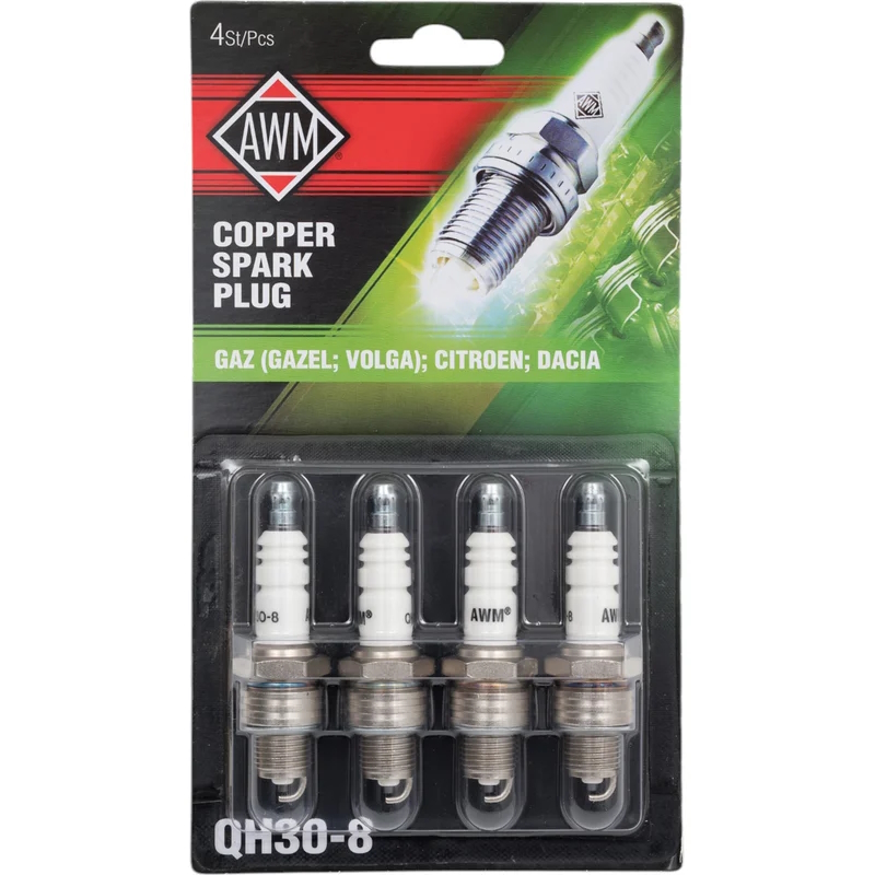 Картинка QH3O-8 AWM свечи зажигания (медь,4 шт.) блистер.упаковка от ООО ТФК Комтекс